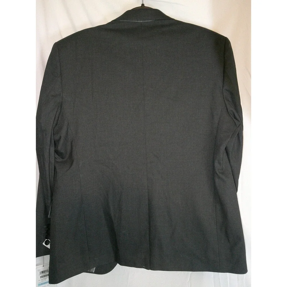 J.M Haggar Men's Classic Fit Stretch Blazer Dark Gray Heather $220 NWT DISC SHIP